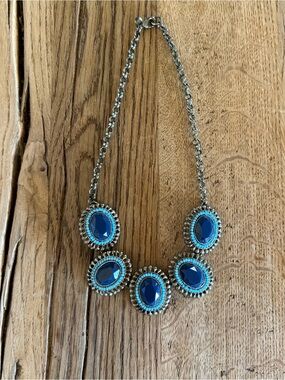 Statement Blue Gemstone Necklace